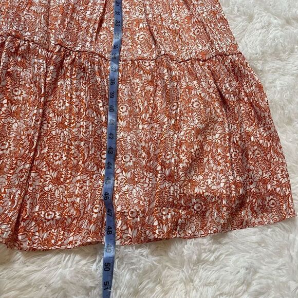 Miss Me Orange Floral Criss Cross Sleeveless Halter Dress Womens Size Small - Picture 11 of 13